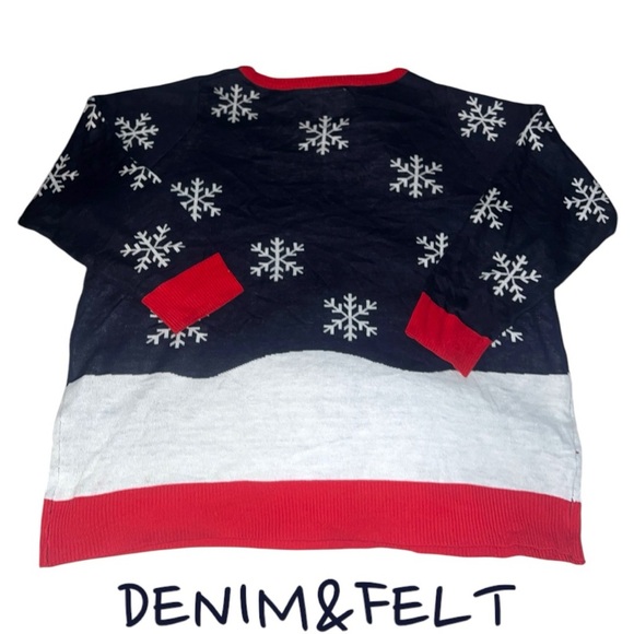 Tipsy Elves WOMEN'S WINTER WHALE TAIL PLUS SIZE UGLY CHRISTMAS SWEATER |NEW/NWOT - Picture 7 of 7